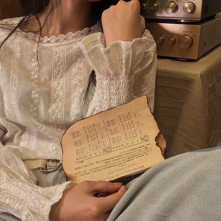 2019秋季新款复古长袖蕾丝衫女喇叭袖气质...