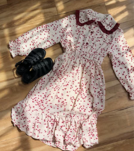 韩国代购雪纺连衣裙,15码,适合身高130...