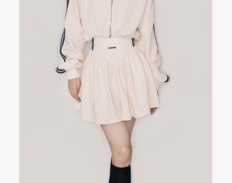 网球华夫格时尚两件套女2022秋季复古美式...