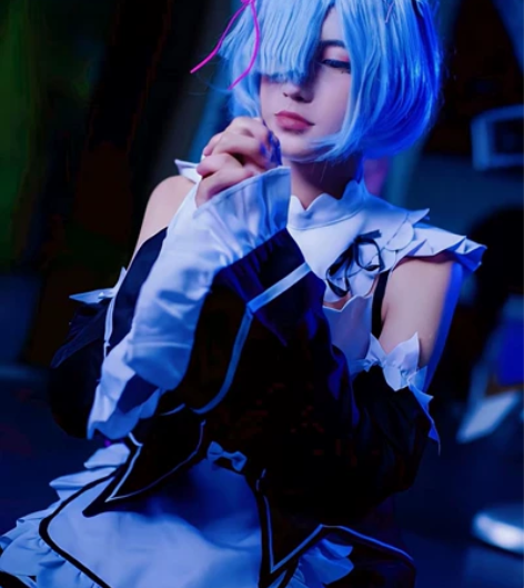 蕾姆女仆c服全套xl 展子穿过一次 发饰 ...