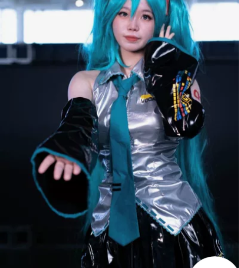 v家初音未来COS公式服漆皮 m码 保存超...
