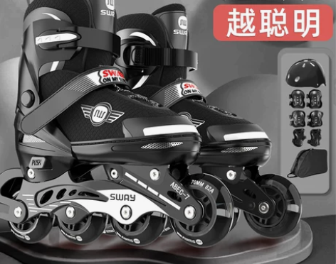 【天猫活力价】斯威溜冰鞋儿童初学者轮滑鞋男...