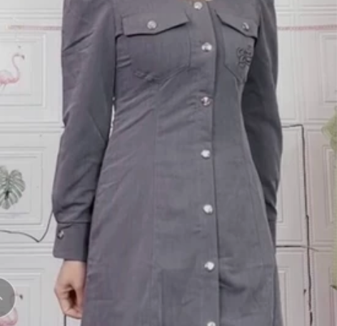 太平鸟品牌衬衫连衣裙军旅风 全新的,直播间...