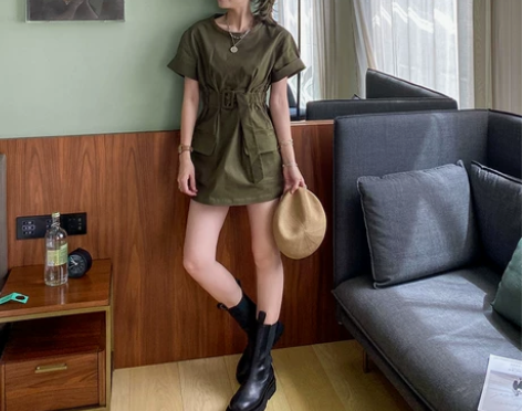 美洋MEIYANG 你好帅 军旅风短裙帅气...