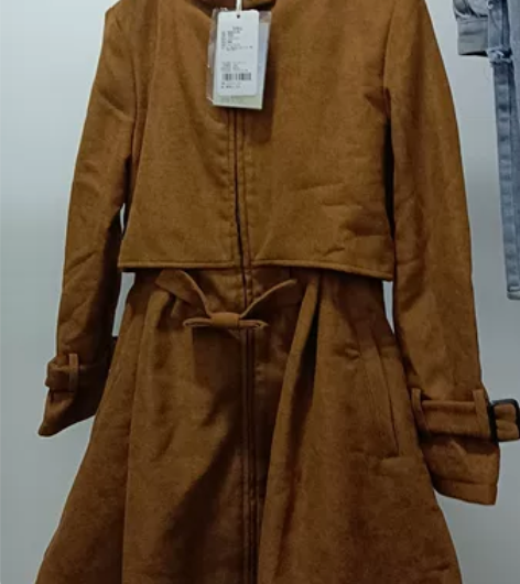 品牌折扣断码剪标春季女装长袖连衣裙中长款收...