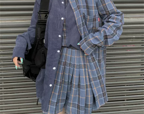 全新！复古港风chic套装女拼接撞色马甲背...
