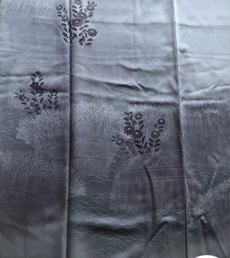 kiya喜屋浅灰晕染水岸访问 材质：正绢缎...