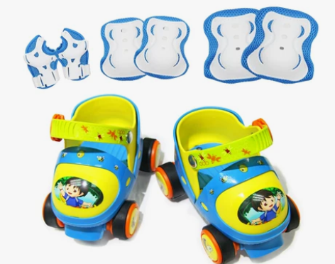 宝宝溜冰鞋2-3岁初学者可调4小童轮滑鞋套...