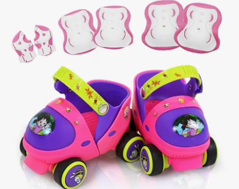 宝宝溜冰鞋2-3岁初学者可调4小童轮滑鞋套...