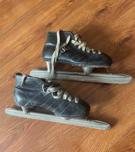 老黑龙刀 冰鞋 二手老兵鞋 真皮冰鞋 号码：一双26.5cm...