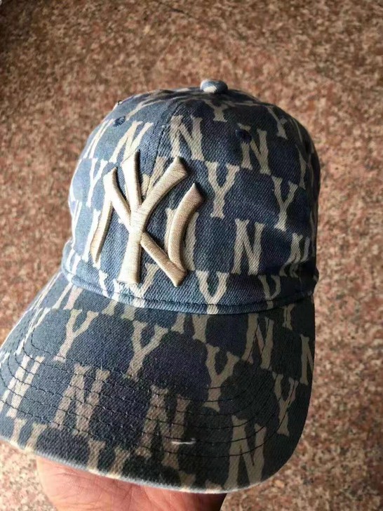 MLB棒球帽NY洋基队潮流牛仔老花满标男女...