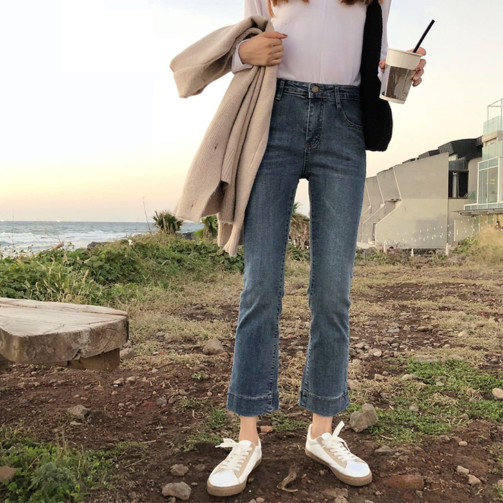 大屿非屿 2018新款显瘦牛仔裤女春秋韩版...