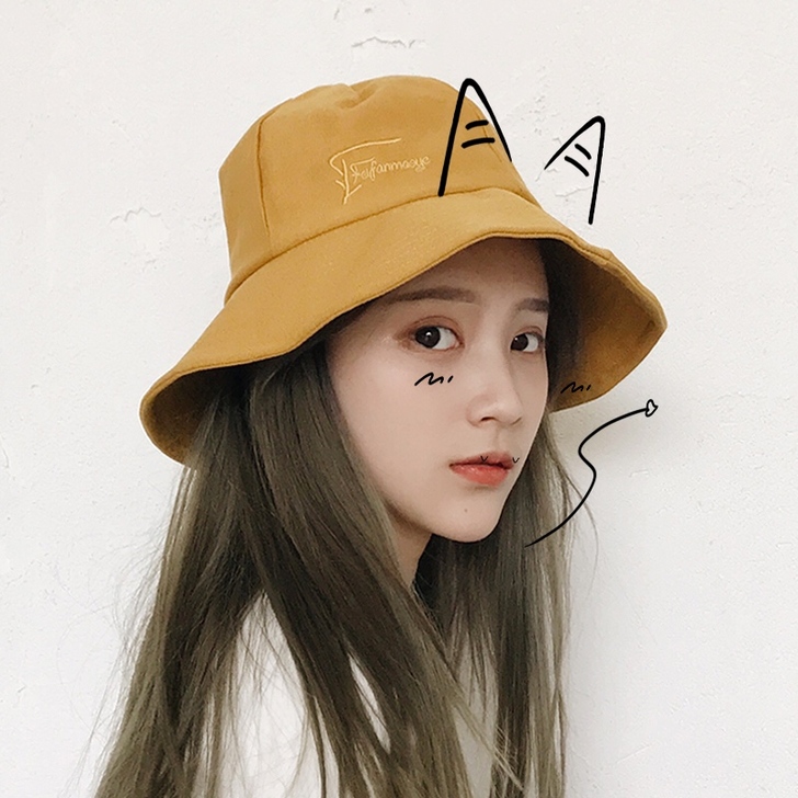 姜黄色渔夫帽,自己戴不好看,全新闲置出了!