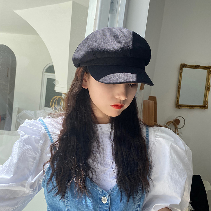 【潮酷价】ins鸭舌贝雷帽女潮秋冬网红百搭...