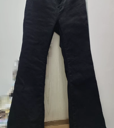 古着剪标加绒加厚牛仔裤喇叭裤 售出不退 感...
