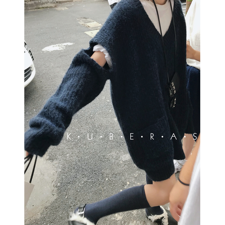 KUBERAS/ 【敲模品位】宽松软奶蓝破...