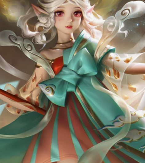 瑶遇见神鹿cos   衣服全套+假发+法杖...