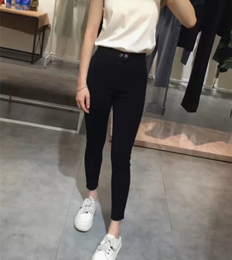 两件30弹力裤女2022新款韩版紧身弹力显...