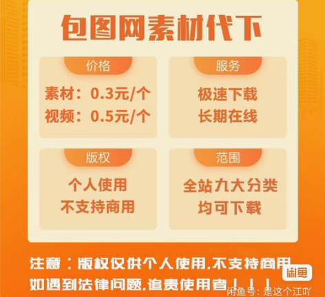 包图网/千库网终身会员素材下载 素材:0....