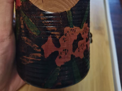 日本回流，木雕一木挖，木头摆件招财 图1-...