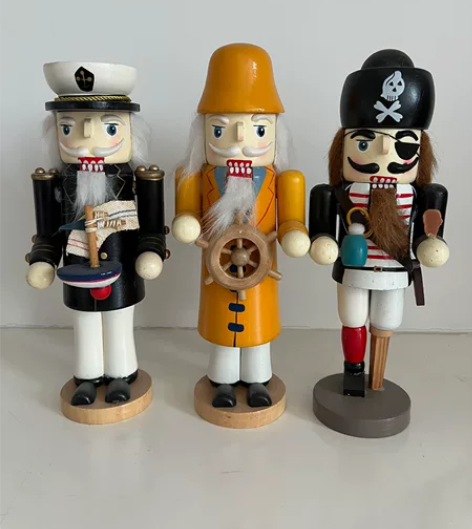 胡桃夹子 摆件 海岛船长造型 高度约24-...