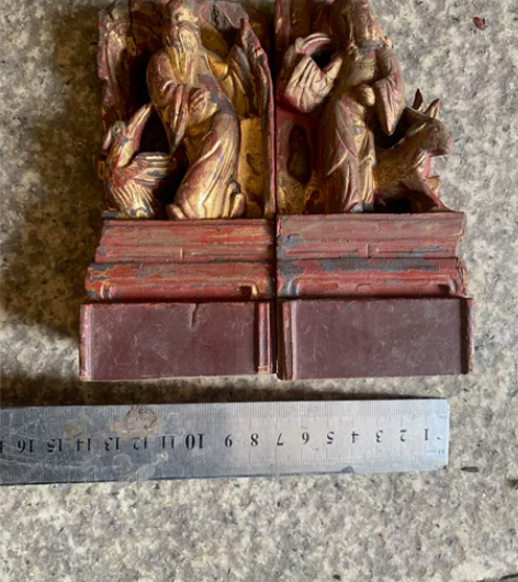 木雕人物一对,有看重的尽快下单,以先付款先...