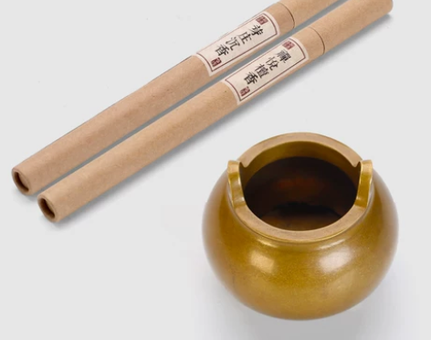 轩椽阁 纯铜香薰炉线香炉香插香座仿古三足小...