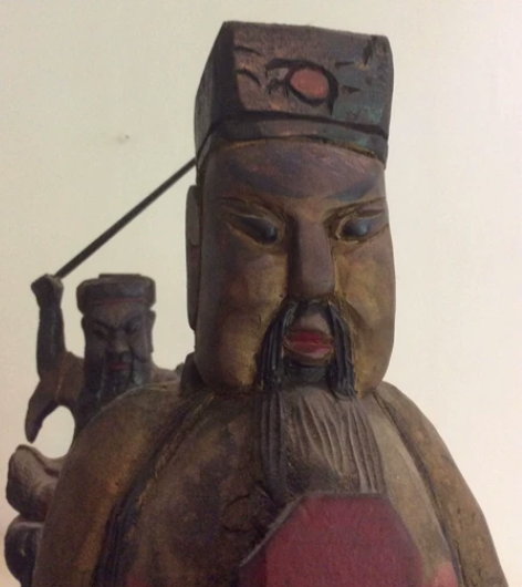 淸代木雕菩萨（不懂名称）高33厘米宽15厘...