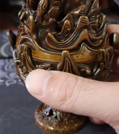 庆松堂苏工名家胡庆松手工制纯铜香炉博山炉熏...