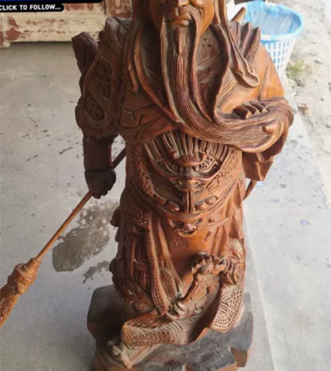 木雕红豆杉关公 高78公分 喜欢议价￥99...