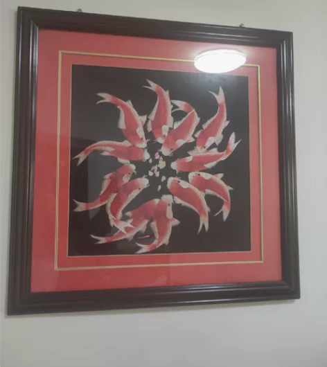 刺绣挂画  画框有瑕疵 介意慎拍 仅限自提...