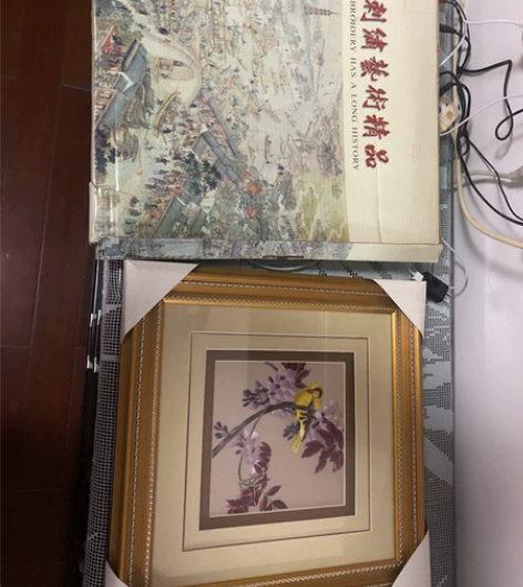 全新 中国刺绣艺术精品 刺绣画工艺品 镜框...