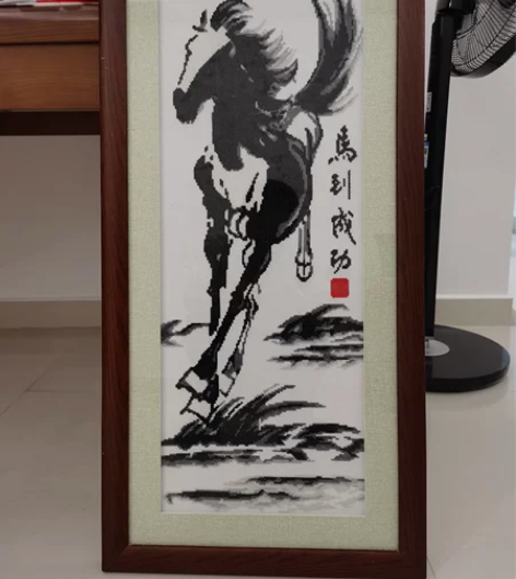 纯手工十字绣，880×440，自取可带画框...