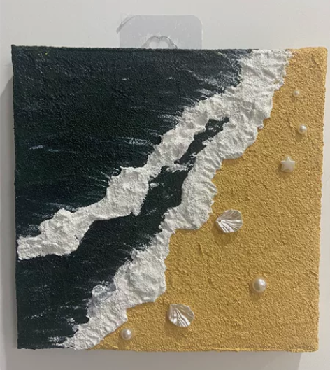 肌理画海浪 20x20 石英砂 接受定制 ...