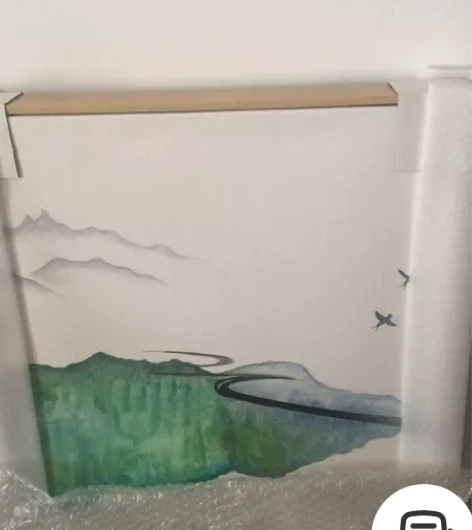 全新没拆封纯手绘油画厚肌理凹凸效果抽象画现...