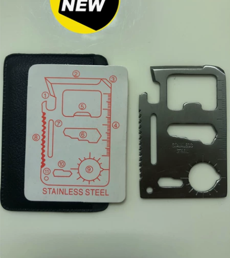 户外便携卡刀 野外生存装备救生卡 精品多用...