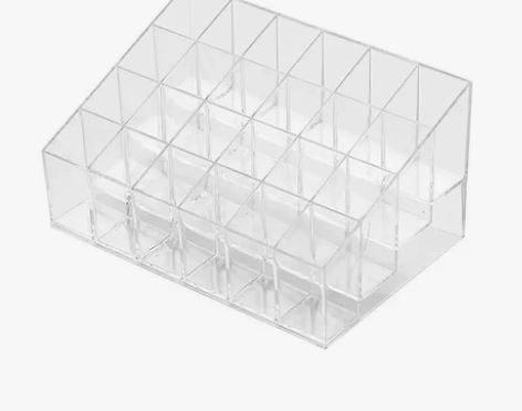 口红收纳24格亚克力收纳盒透明桌面唇膏指甲...