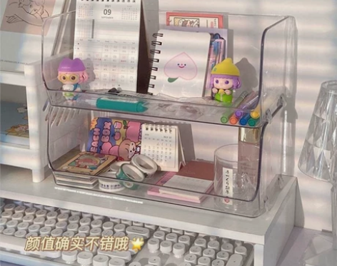 【全新包邮】厂家透明化妆品收纳盒桌面收纳盒...