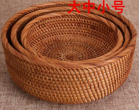 【搬家急处理】全新,未使用.藤编收纳篮糖果...