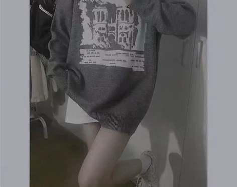 CODICE潮牌巴黎圣母院破坏毛衣男嘻哈情...