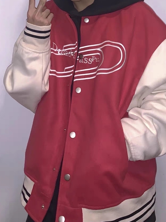 2021早秋新款刺绣棒球服美式高街情侣装棒...