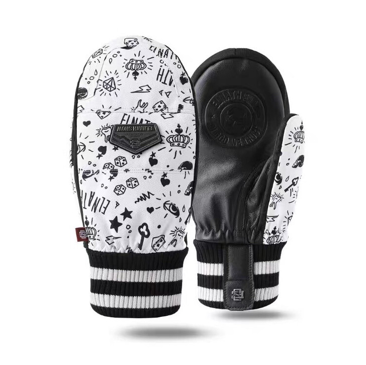 ELNATH韩国高端牛皮滑雪手套！