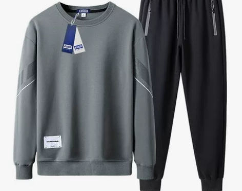 森马集团旗下棉致男士卫衣运动休闲套装男秋冬...