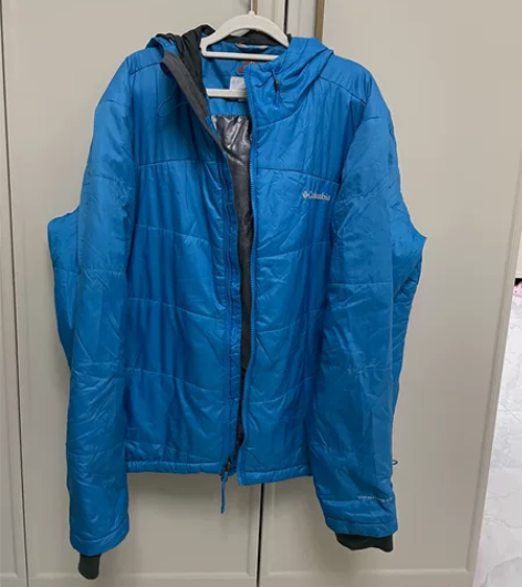 正品美国购哥伦比亚男士羽绒服，原价多少不记...