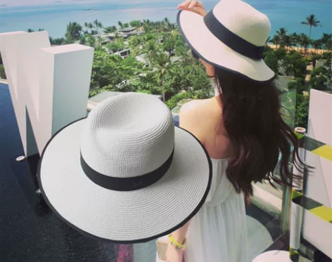 夏天大帽檐m草帽礼帽女士夏季韩版太阳帽沙滩...