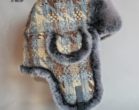 KAMOSA冬季男女潮加厚保暖雷锋帽东北棉帽