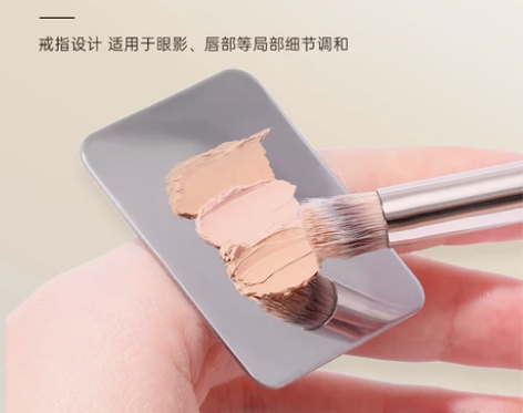 粉底液调色板口红化妆师师专美妆戒指调色盘不...
