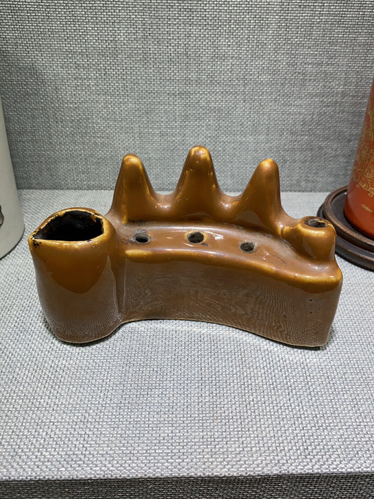 晚清 紫金釉笔架水盂
