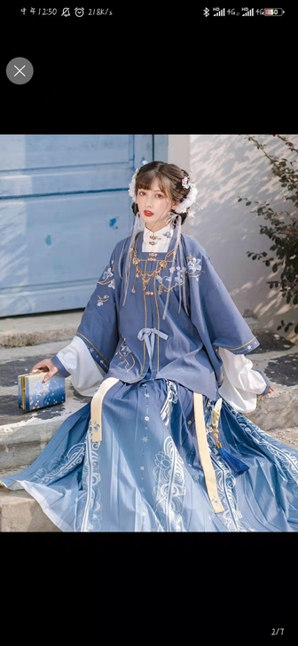 池夏:玉雪香 明制短衫百褶裙三件套原创改良...