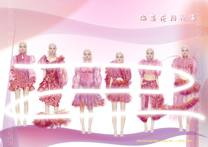 服装效果图 设计图有全套的设计图，设计灵感...